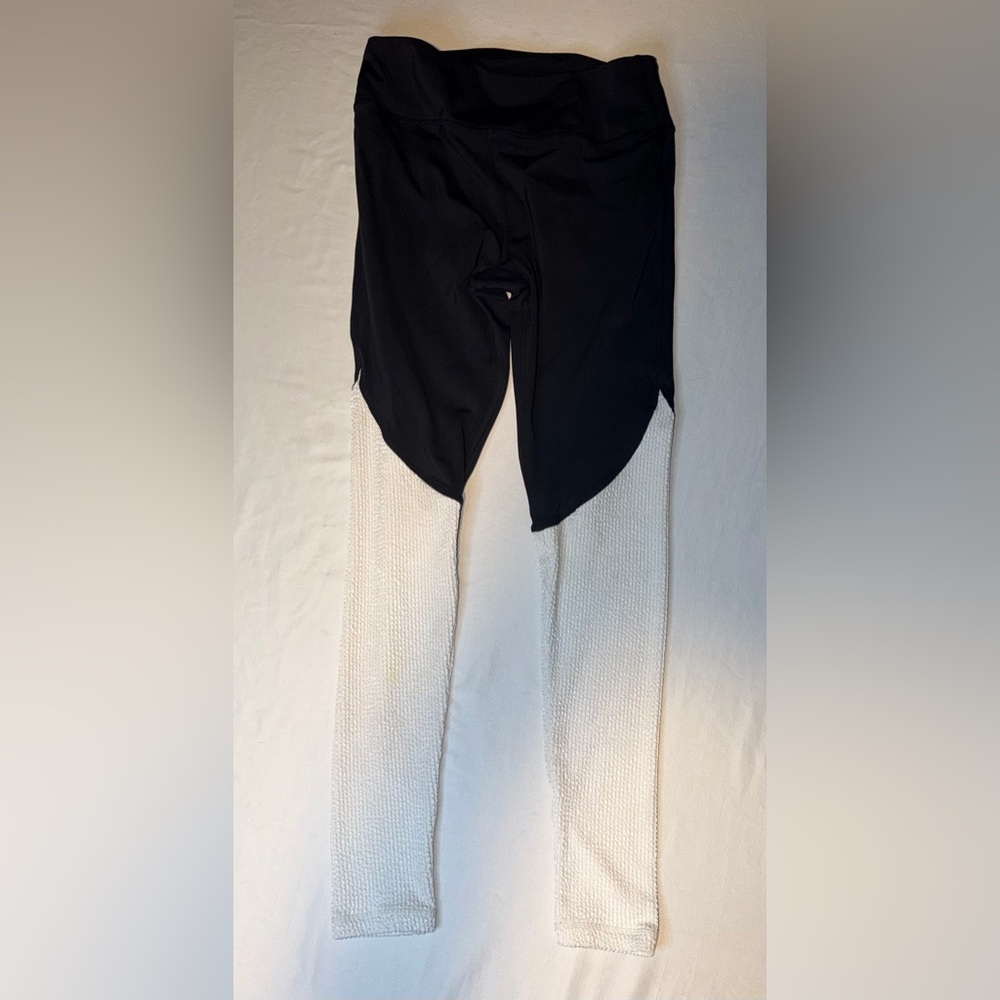 Alala Leggings Womens S Black White Colorblock High Waist Athletic